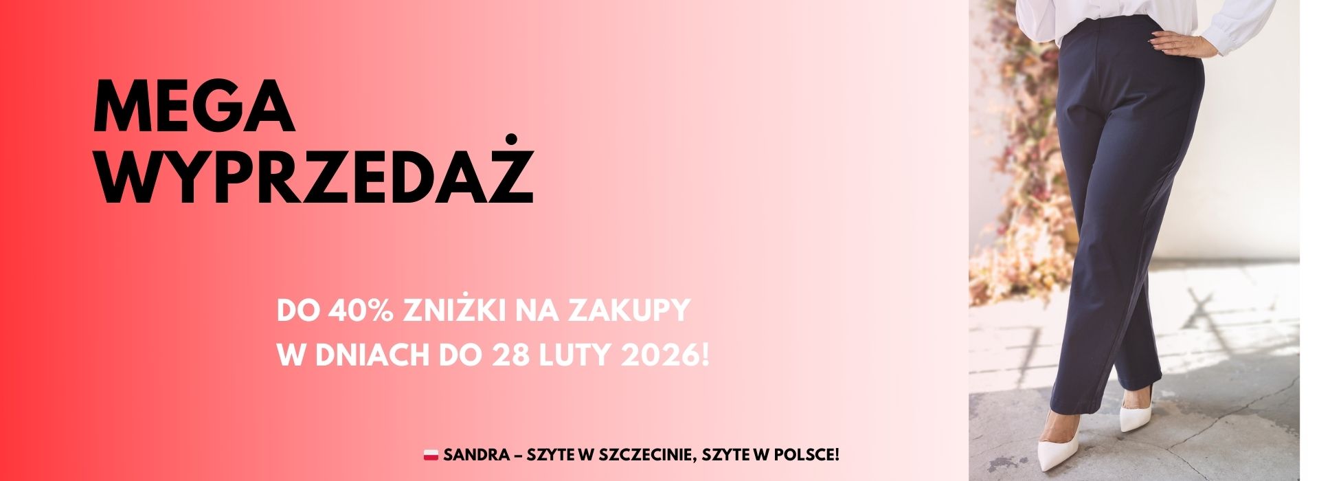 40% rabatu na spodnie